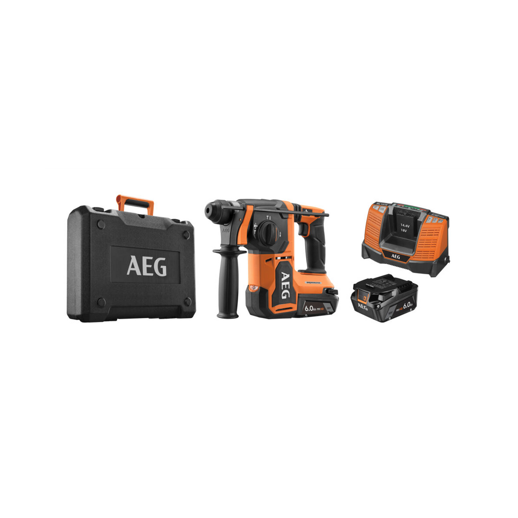  AEG BBH18BL2-602MB Perforateur SDS+ Sans Fil 18V 2x6Ah (4935500110)