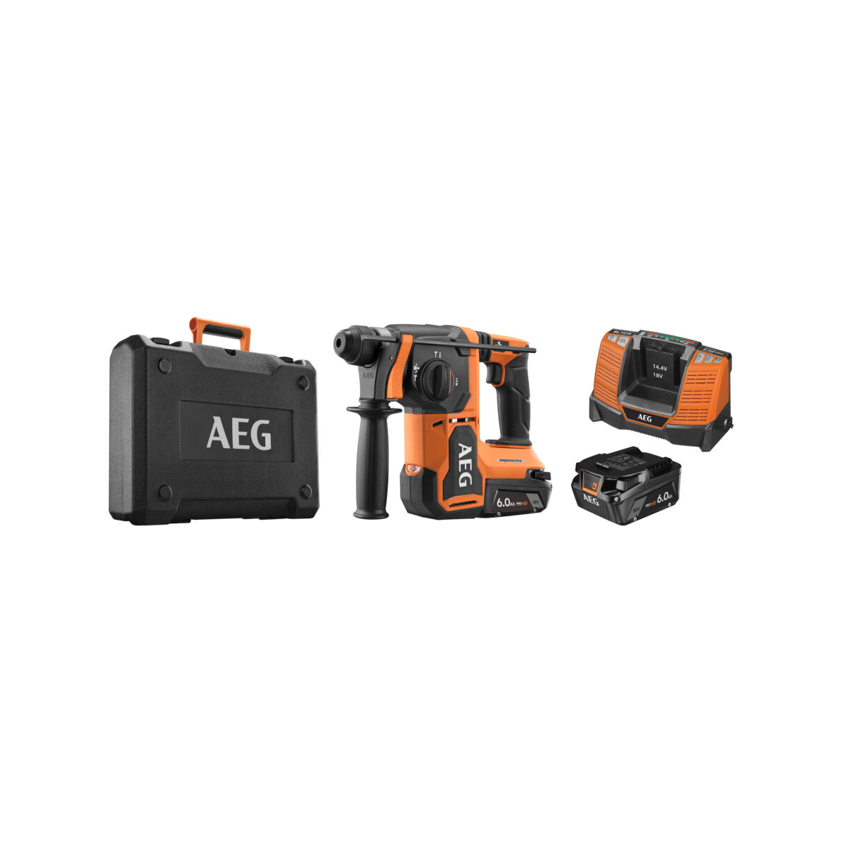  AEG BBH18BL2-602MB Perforateur SDS+ Sans Fil 18V 2x6Ah (4935500110)