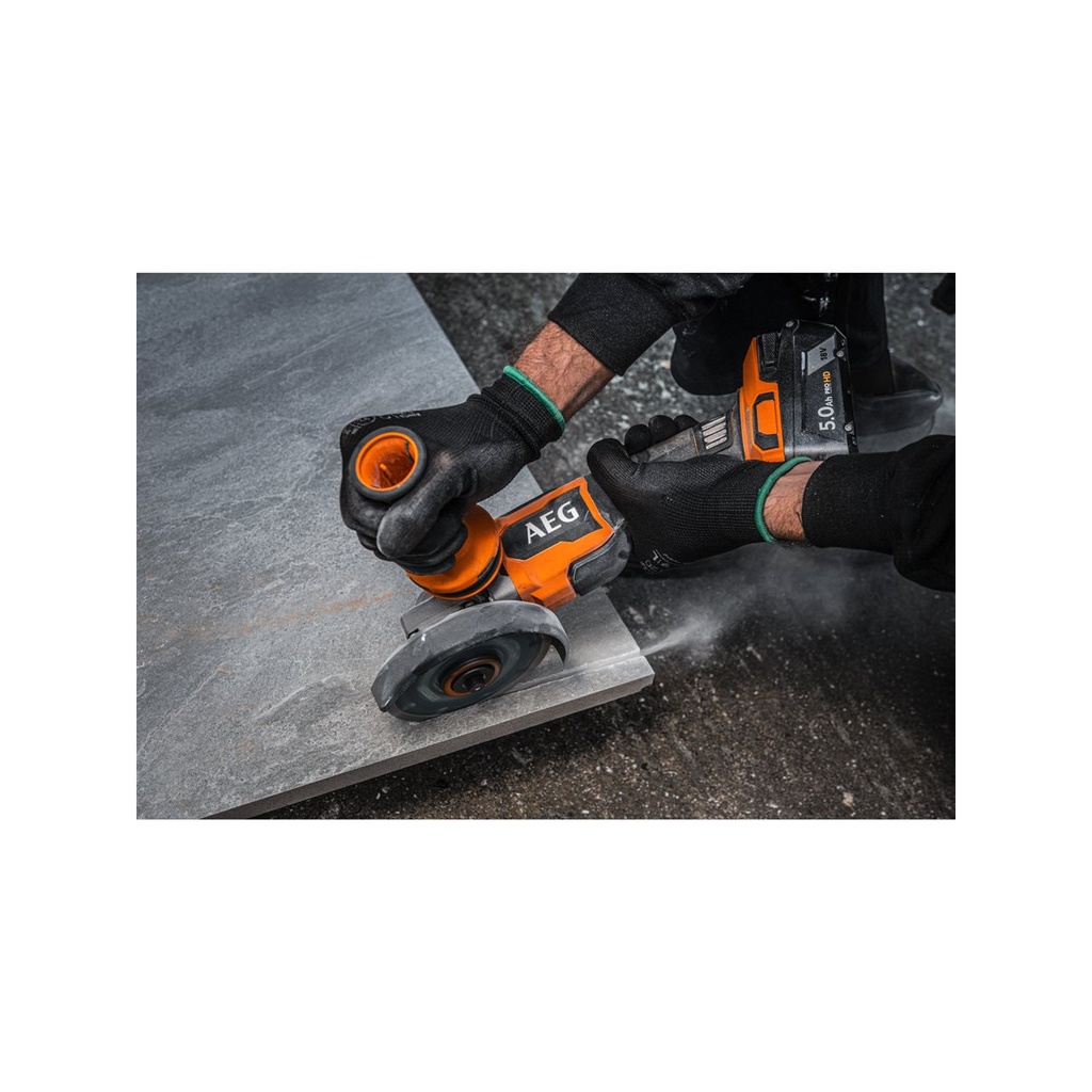  AEG BEWS18-125BLPX2-602C Meuleuse D'angle 125mm Brushless 2x6Ah HD (4935492638)