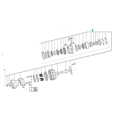  AEG Boite D'engrenages Pour Perceuse BS14C & BS18C (200321032)