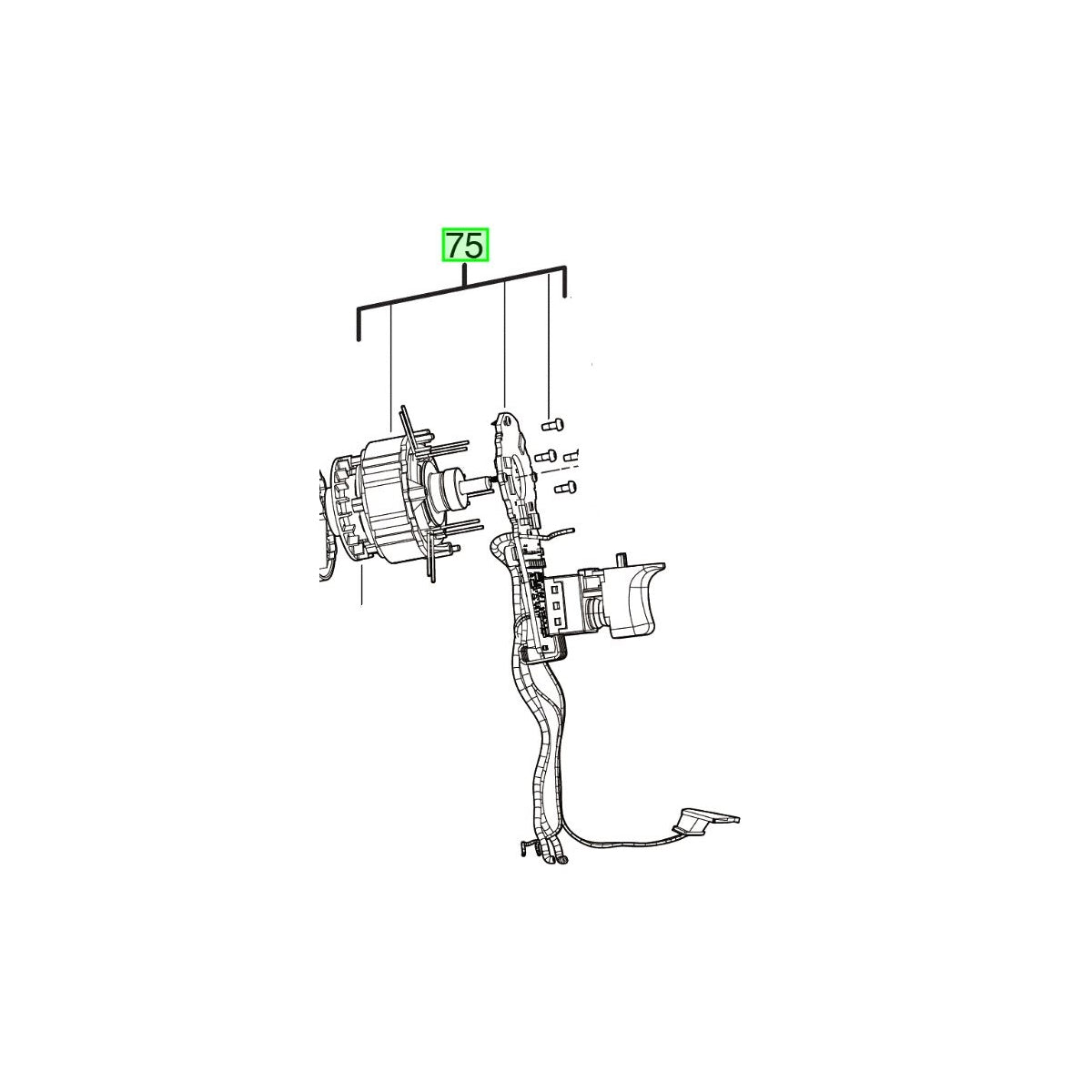  AEG Interrupteur Pour Perceuse 18V BS18C2BLLI, BS18C2BL (4931465730)