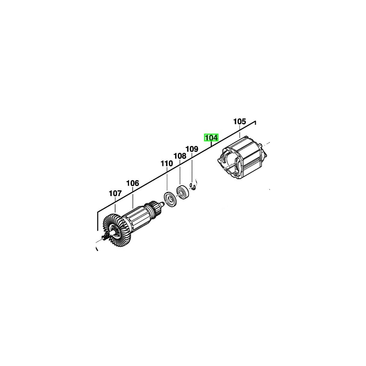  AEG Moteur Complet Pour Perforateur KH28 SUPER XE (201238005)