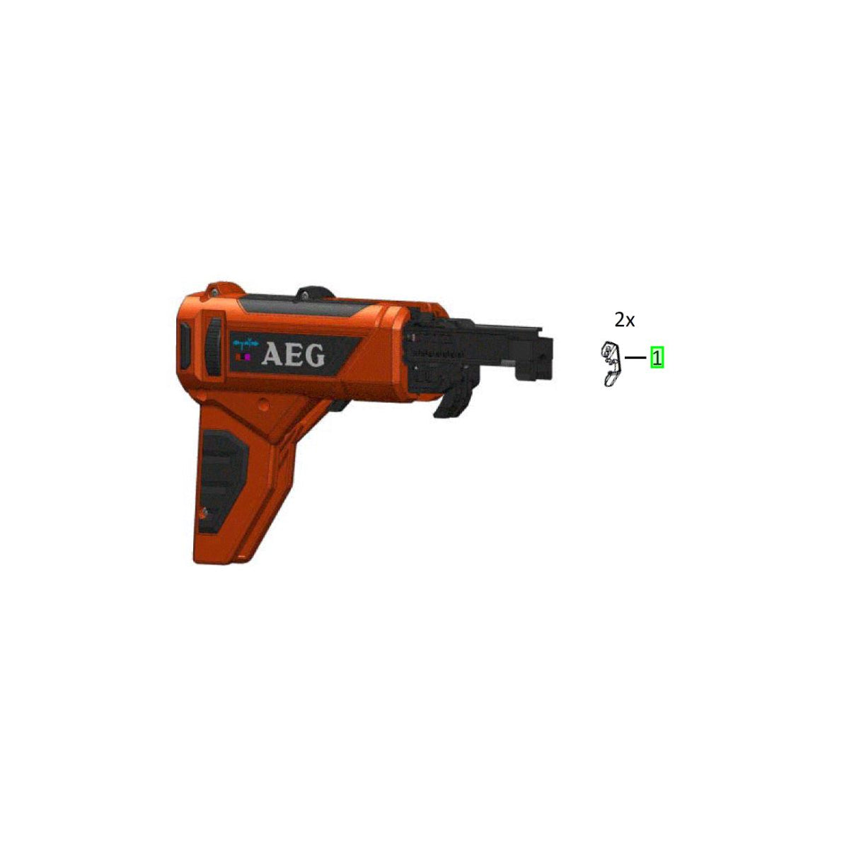  AEG Paire De 2 Tampons En Caoutchouc Pour Chargeur De Vis En Bande BTS-BSA (4931461963)