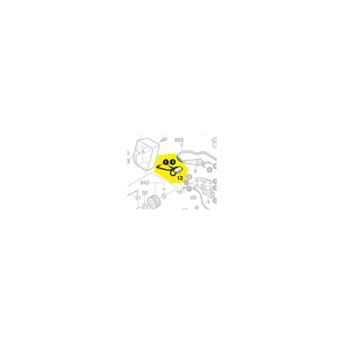  Bosch 1600A0086Z Condensateur Antiparasitaire Ponceuse à Bande GBS75AE