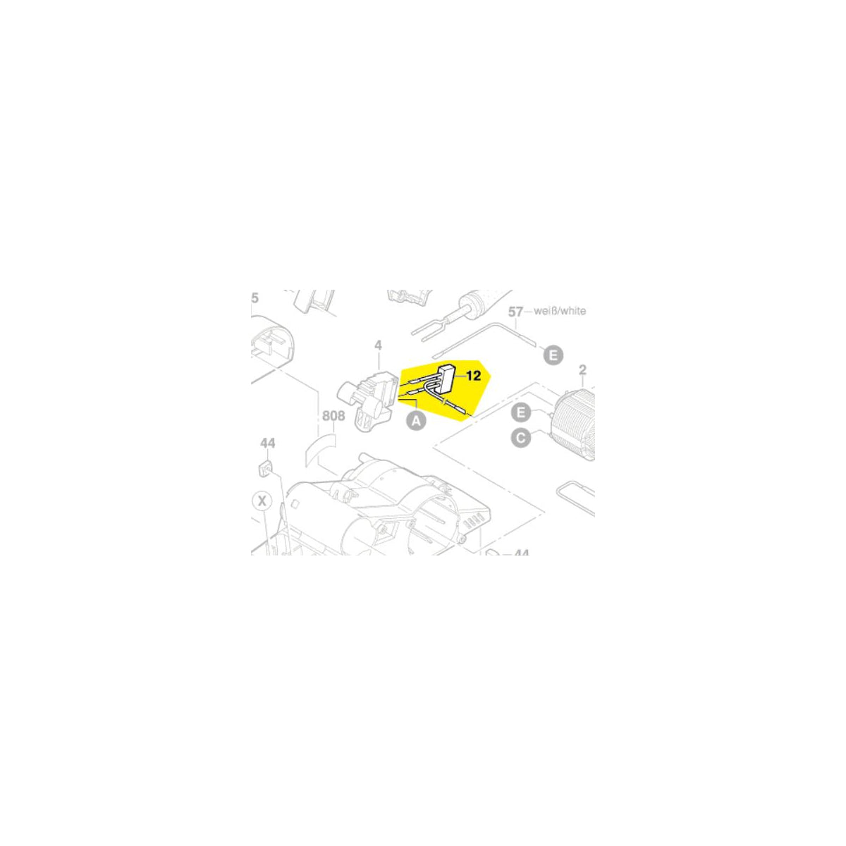  Bosch 2607329148 Condensateur Antiparasitaire Pour Rabot GHO40-82C