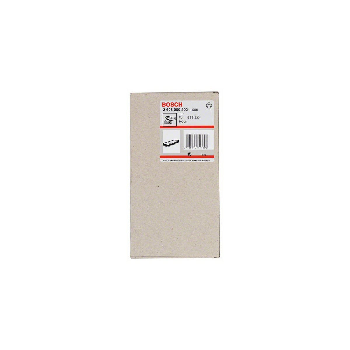  Bosch Plateau De Ponçage Velcro 185x93mm GSS 230 A, GSS 230 AE (2608000165 - 2608000202)