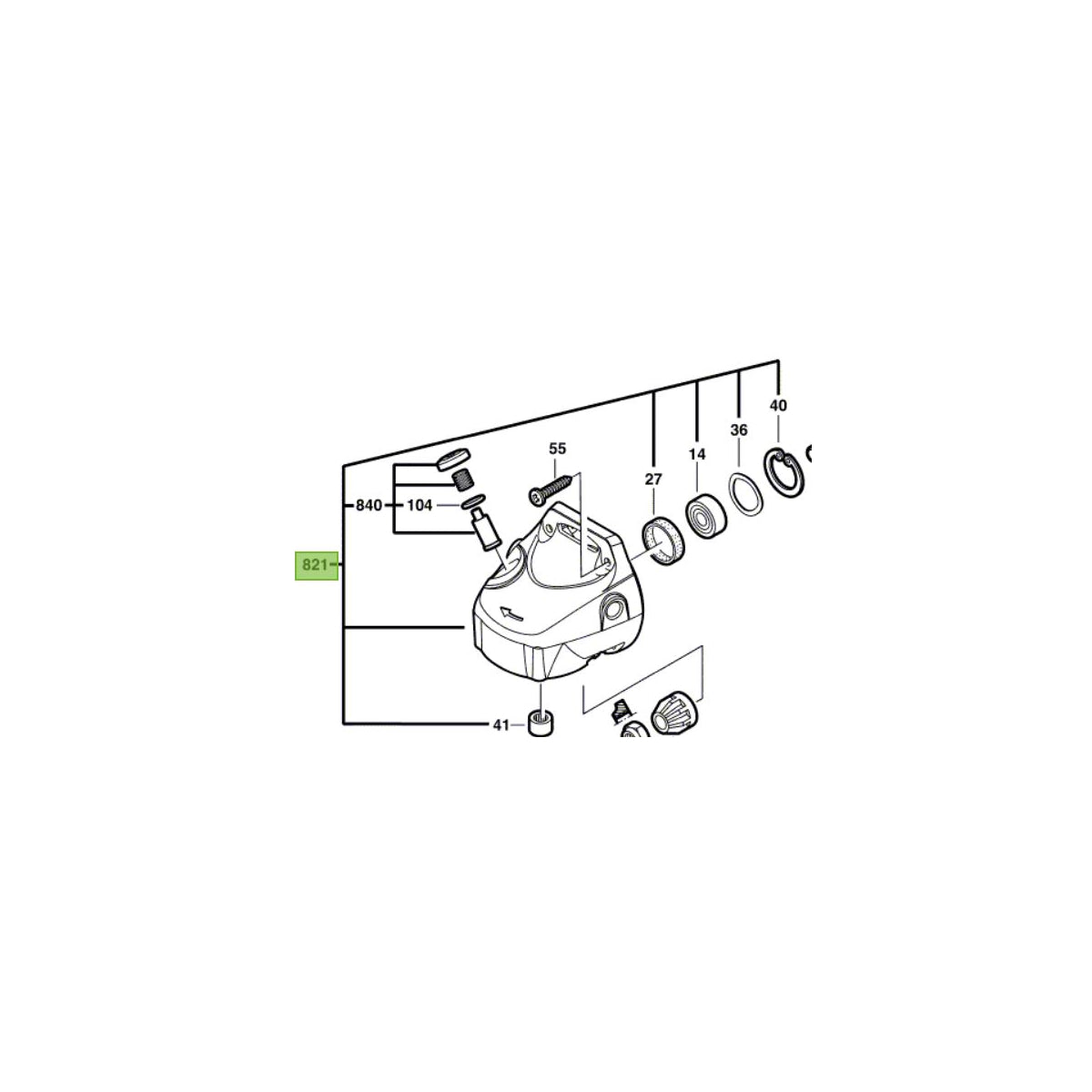  Bosch Carter D'engrenages Pour Meuleuse D'angle PWS9-125CE, PWS8-125CE (2609003777)
