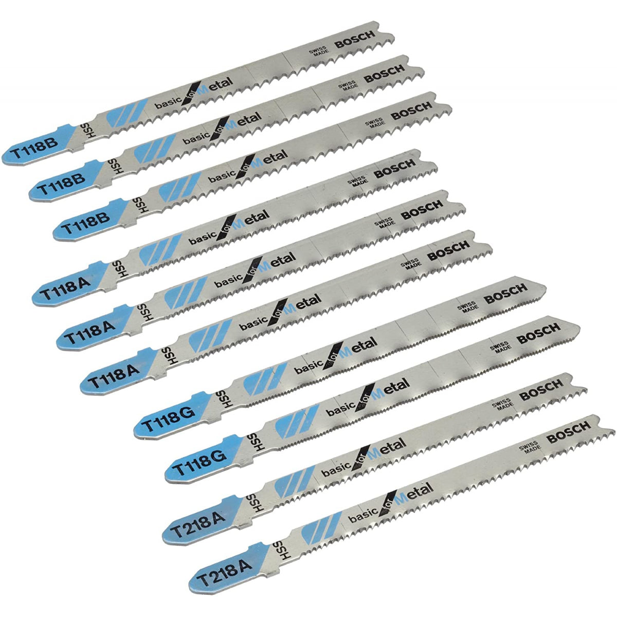  Bosch Coffret De 10 Lames De Scie Sauteuse Basic For Metal (2607010631)