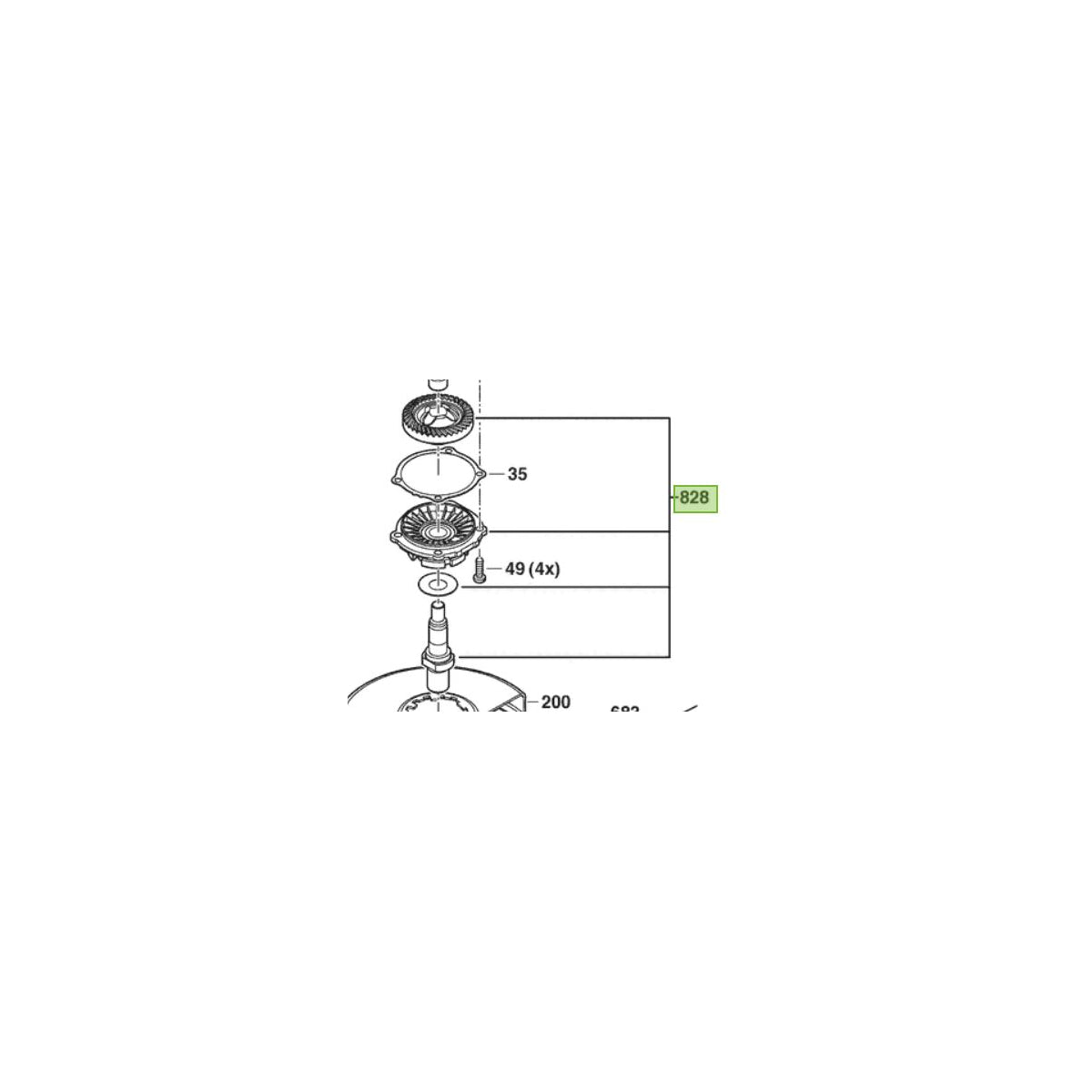  Bosch Flasque De Palier Pour Meuleuse PWS 1000-125 (2609007333)
