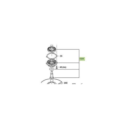  Bosch Flasque De Palier Pour Meuleuse PWS 1000-125 (2609007333)