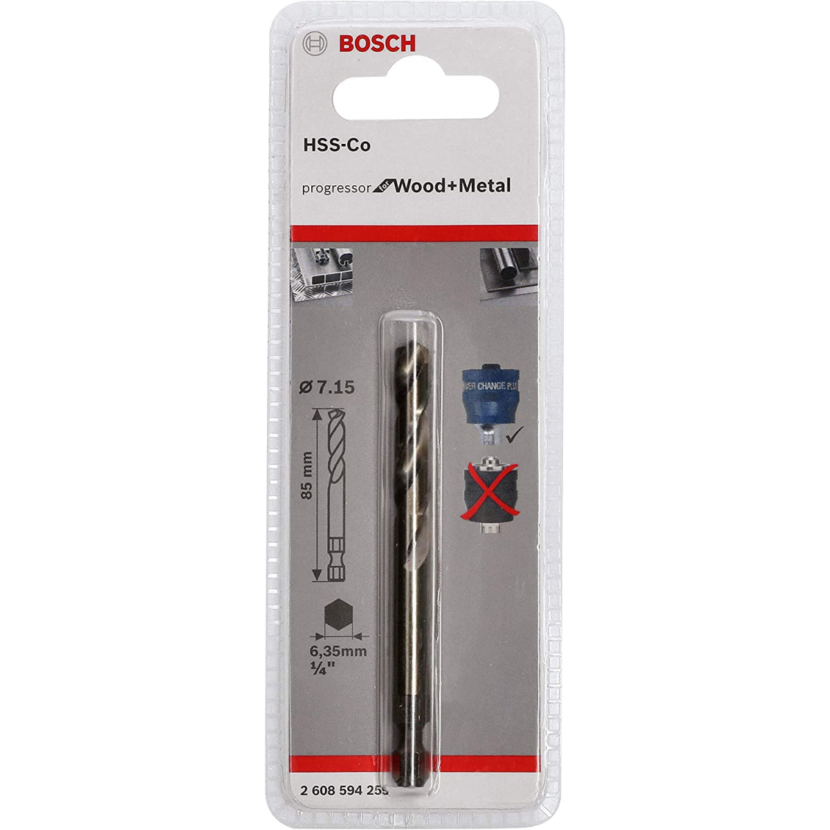  Bosch Foret De Centrage Plus HSS-Co ø7,15 X 85 Mm (2608594255)