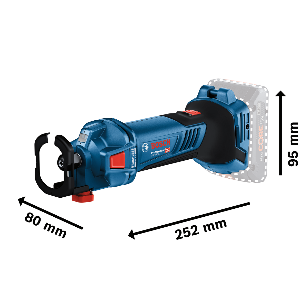  Bosch GCU 18V-30 Fraiseuse Pour Plaques De Plâtre Solo Carton (06019K8000)
