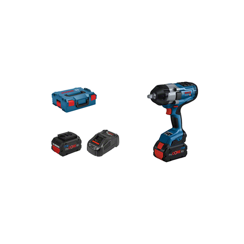  Bosch GDS 18V-1000 Boulonneuse Sans-fil 18V 1000Nm 2x8.0Ah + L-Boxx (06019J8302)