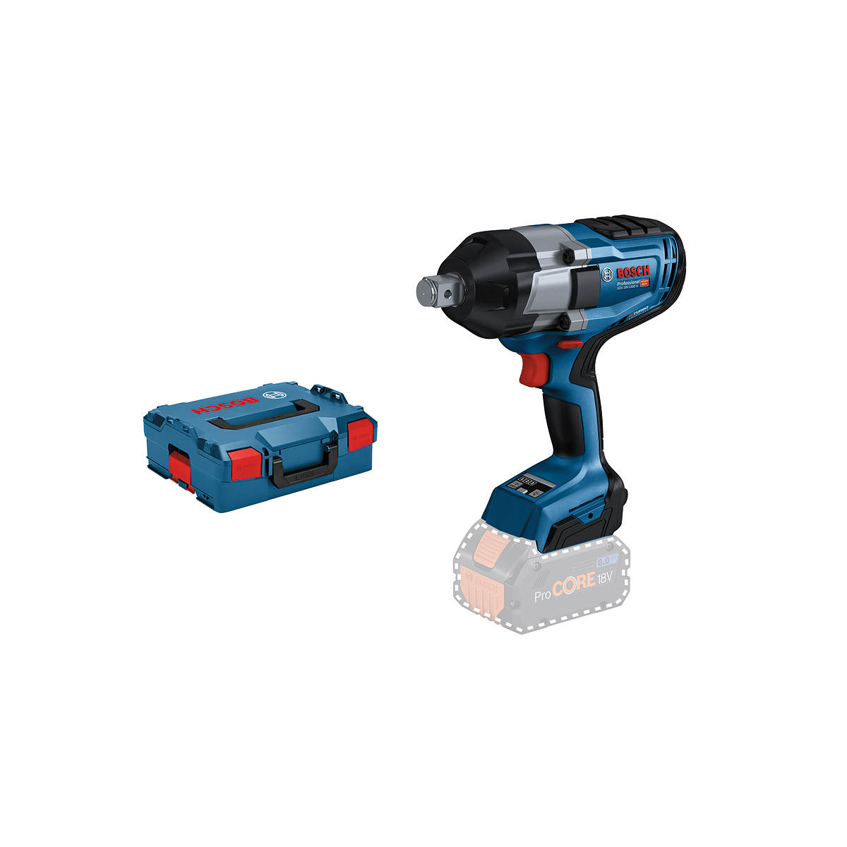  Bosch GDS 18V-1050 H Boulonneuse Sans-fil 18V 1050Nm + L-Boxx (06019J8501)