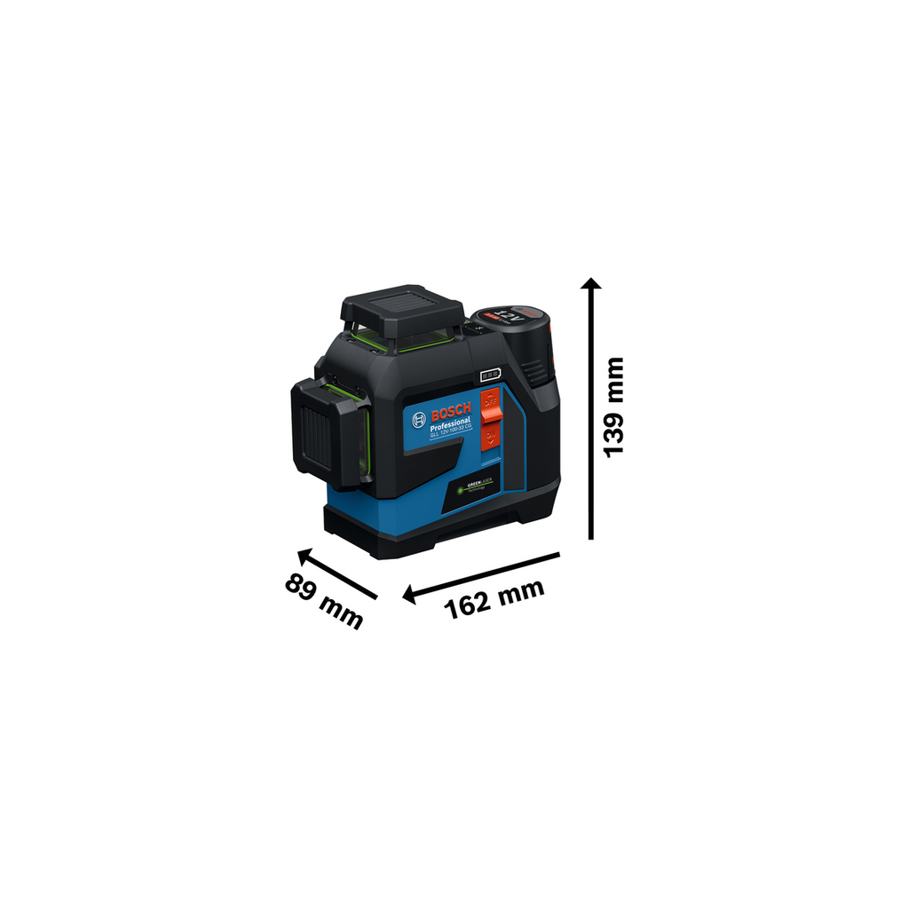  Bosch GLL 12V-100-33 CG Laser Lignes Vert Connectés 360° 1x2Ah (0601065401)