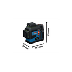  Bosch GLL 12V-100-33 CG Laser Lignes Vert Connectés 360° 1x2Ah (0601065401)
