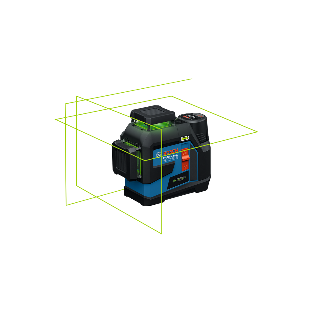  Bosch GLL 12V-100-33 CG Laser Lignes Vert Connectés 360° 1x2Ah (0601065401)