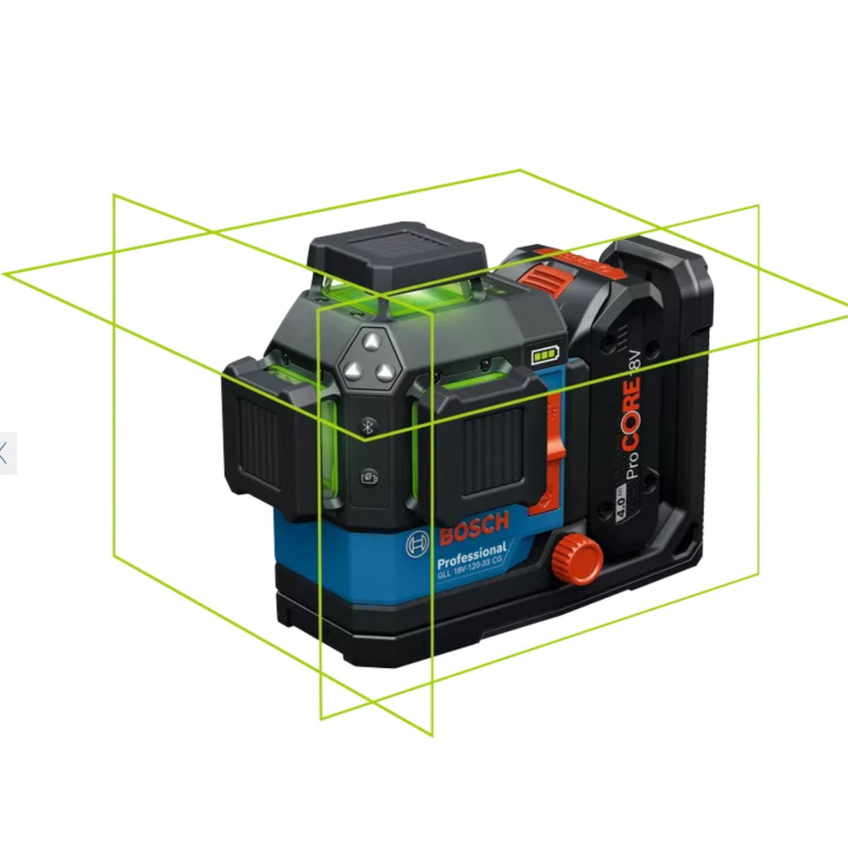  Bosch GLL 18V-120-33 CG Laser Lignes Vert Connectés 360° 1x4.0AH Procore (0601065100)
