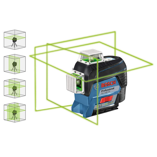  Bosch GLL 3-80 CG Laser Lignes Vert Connectés 360° 1x2.0AH (0601063T00)