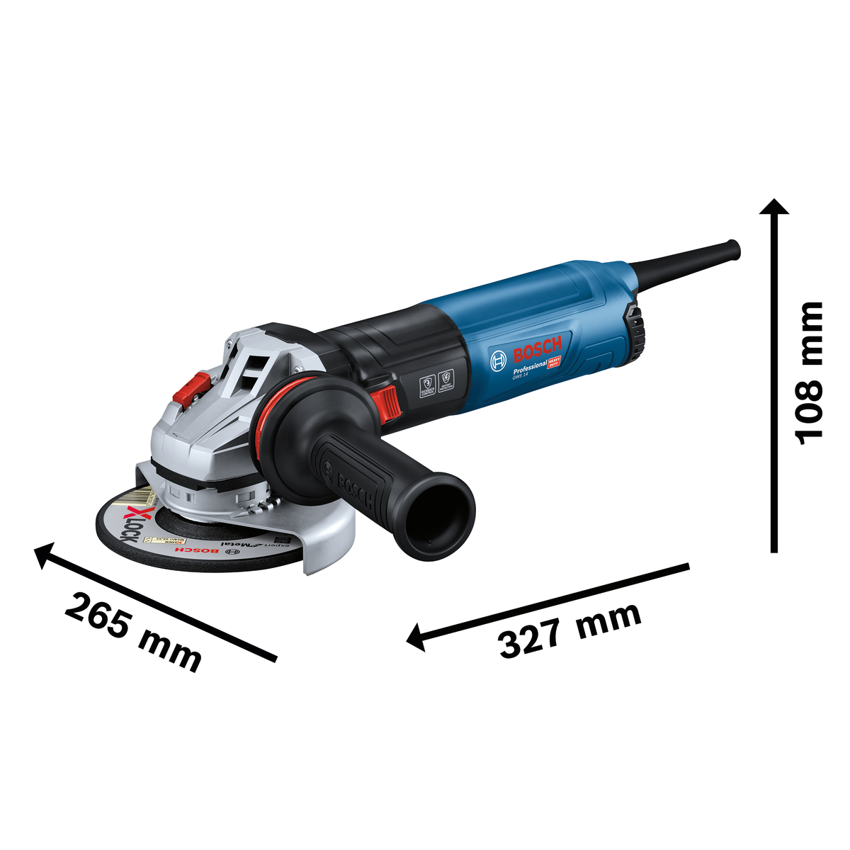  Bosch GWS 14-125 Meuleuse Angulaire ø125mm 1400W Solo Carton (06017D0000)