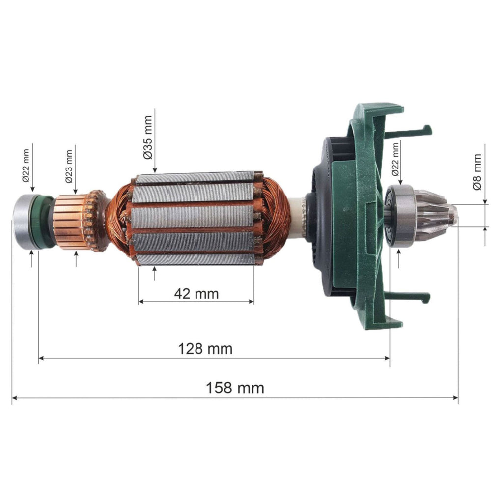  Bosch Induit Pour Meuleuse D'angle PWS700-115, PWS700-125, PWS Universal (2609005840)