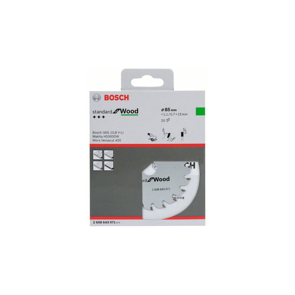  Bosch Lame De Scie Circulaire ø85mm 30Dts Optiline Wood (2608643071)