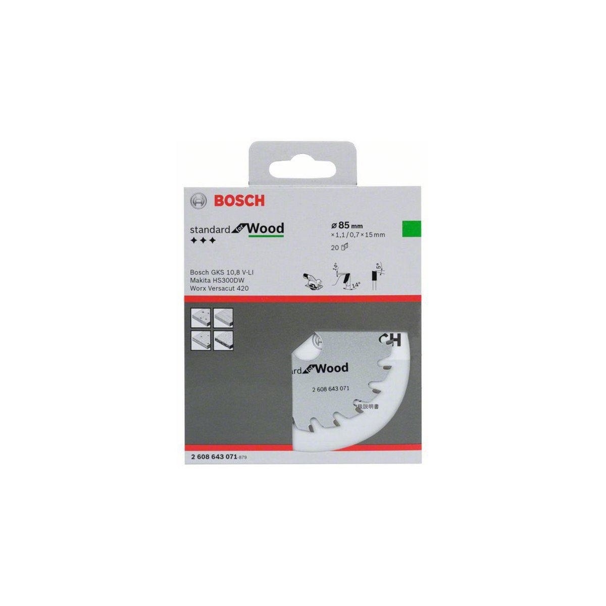  Bosch Lame De Scie Circulaire ø85mm 30Dts Optiline Wood (2608643071)