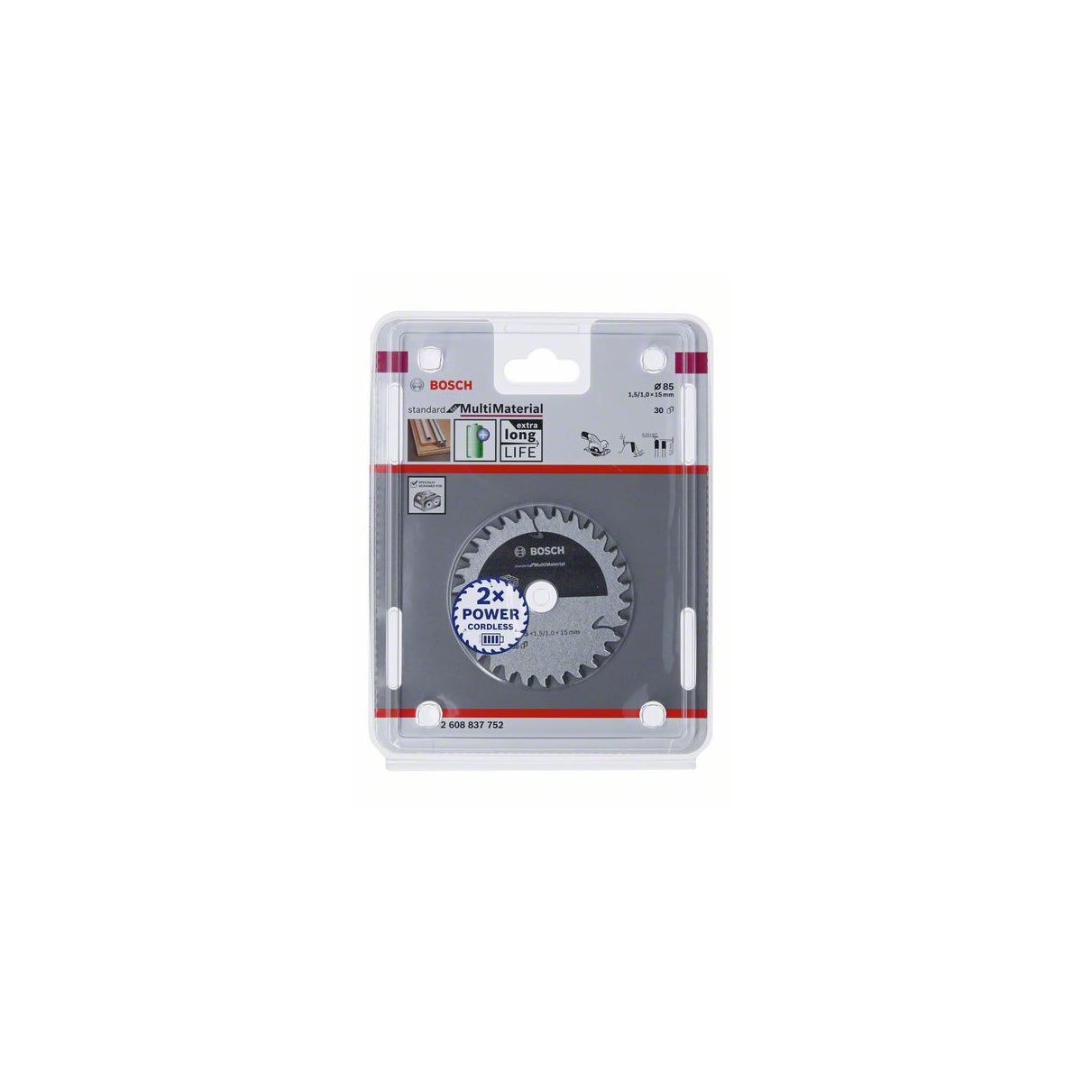  Bosch Lame De Scie Circulaire ø85mm 30Dts Standard For Multi Material (2608837752)