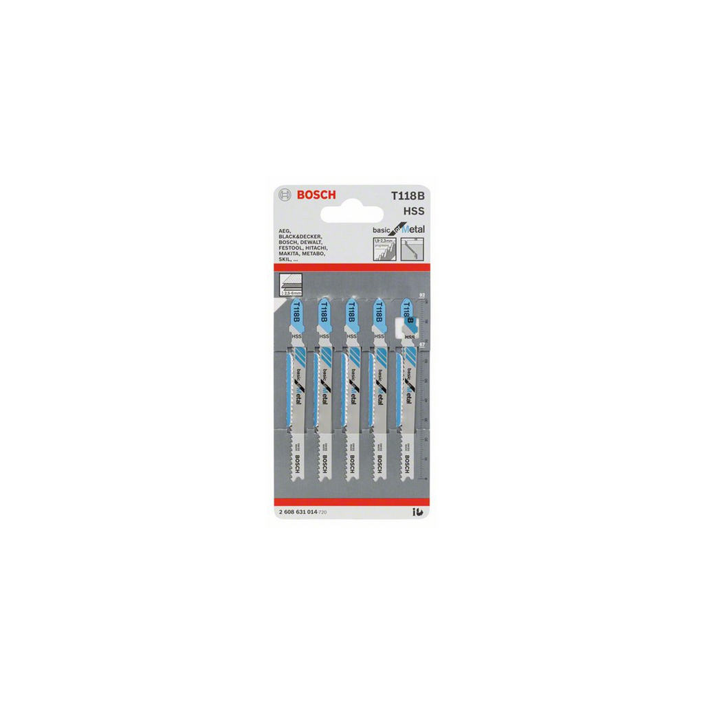  Bosch Lames De Scie Sauteuse Métal T118B Basic For Métal (2608631014)