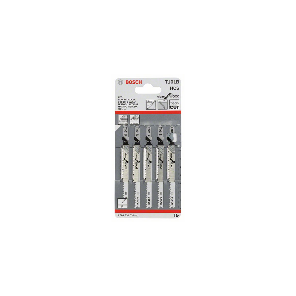  Bosch Lames De Scie Sauteuse Bois T101B Clean For Wood (2608630030)