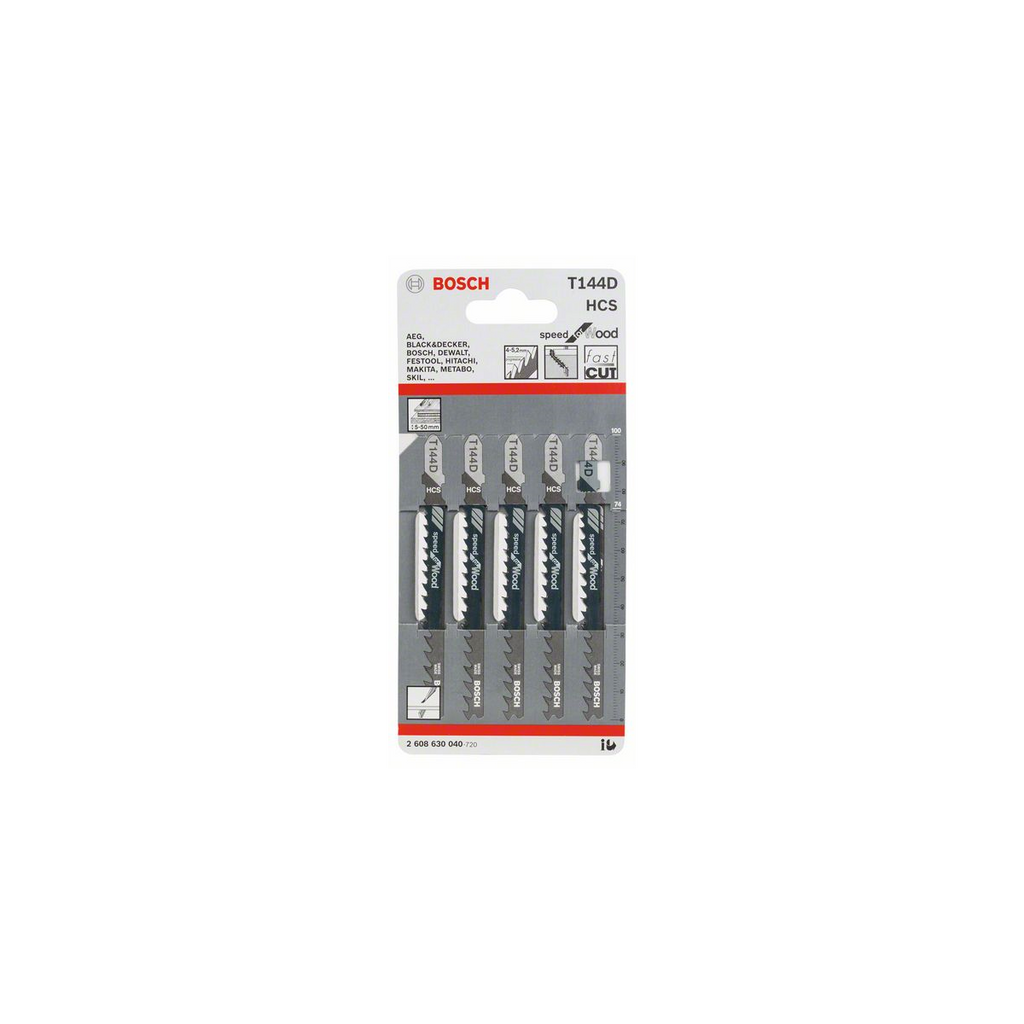  Bosch Lames De Scie Sauteuse Bois T144D Speed For Wood (2608630040)