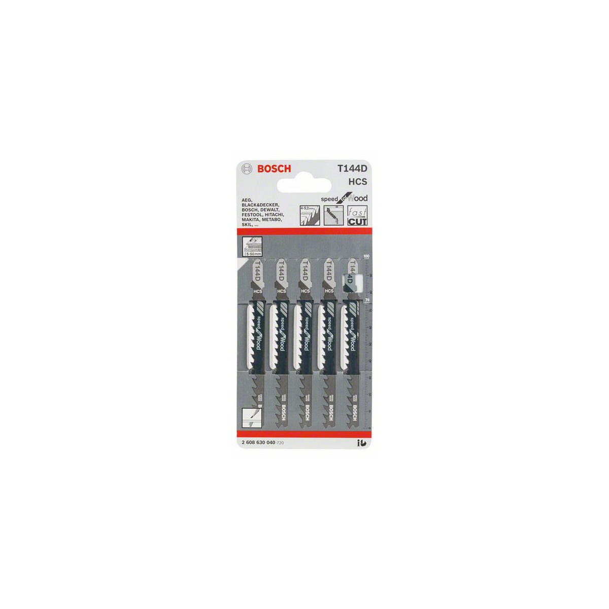  Bosch Lames De Scie Sauteuse Bois T144D Speed For Wood (2608630040)