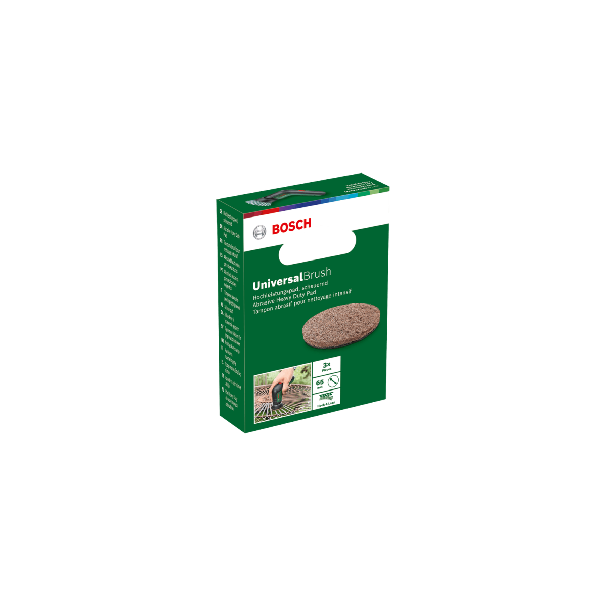  Bosch Lot De 3 Disques De Nettoyage Intensif Pour La Brosse UniversalBrush (1600A023L1)
