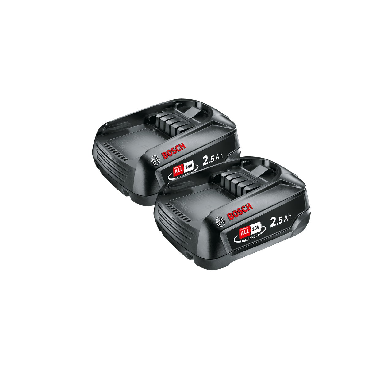  Bosch Lot De X2 Batteries PBA 18V 2.5Ah Avec Témoin De Charge LED (1600A005B0 X2)