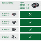  Bosch Lot De X2 Batteries PBA 18V 2.5Ah Avec Témoin De Charge LED (1600A005B0 X2)