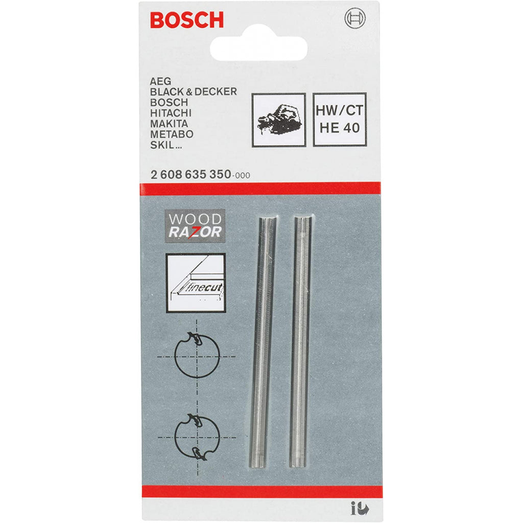  Bosch Lot De X2 Fers à Rabot 82mm En Carbure 40° (2608635350)