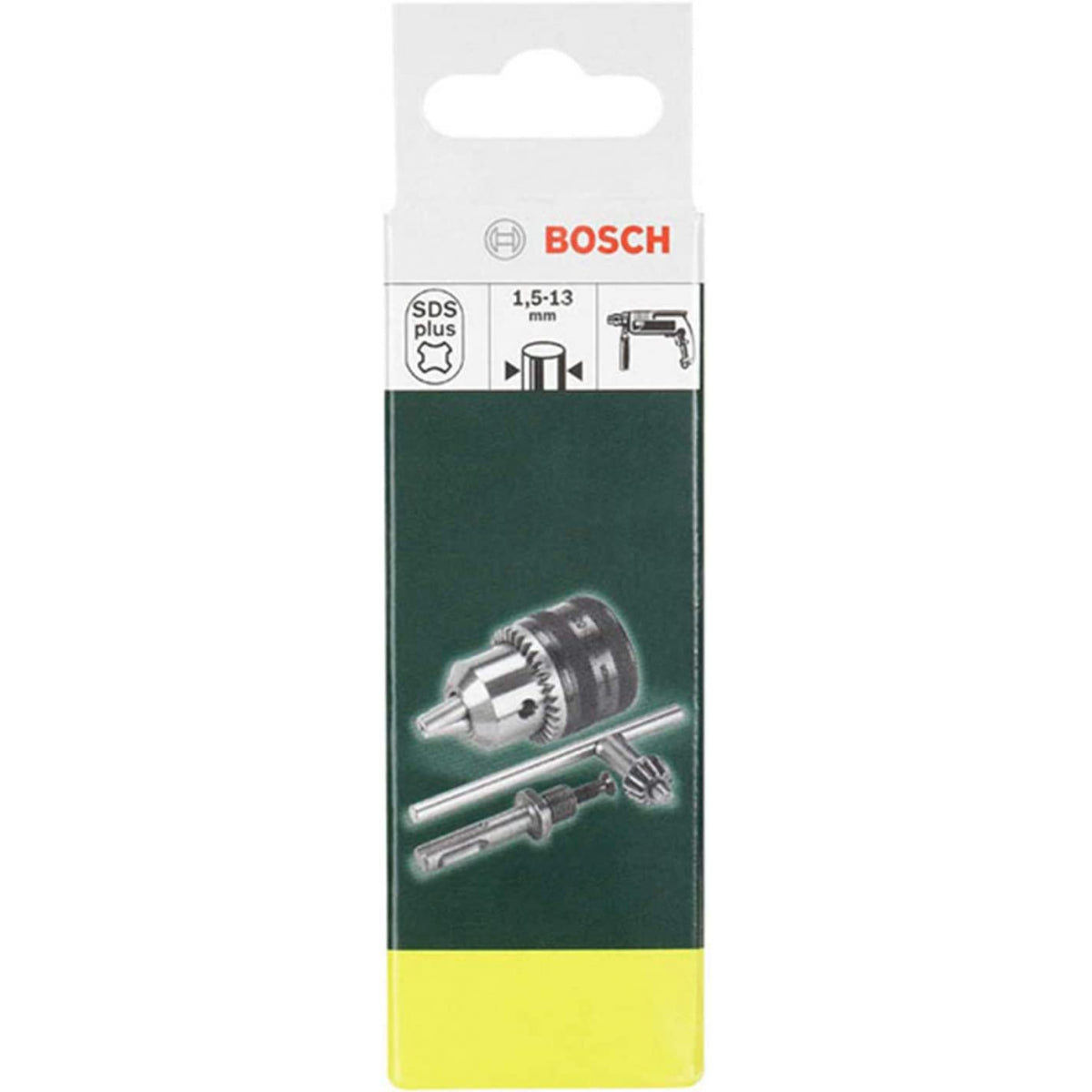  Bosch Mandrin à Clé ø1.5-13mm 1/2"-20 UNF Et Adaptateur SDS+ (2607000982)