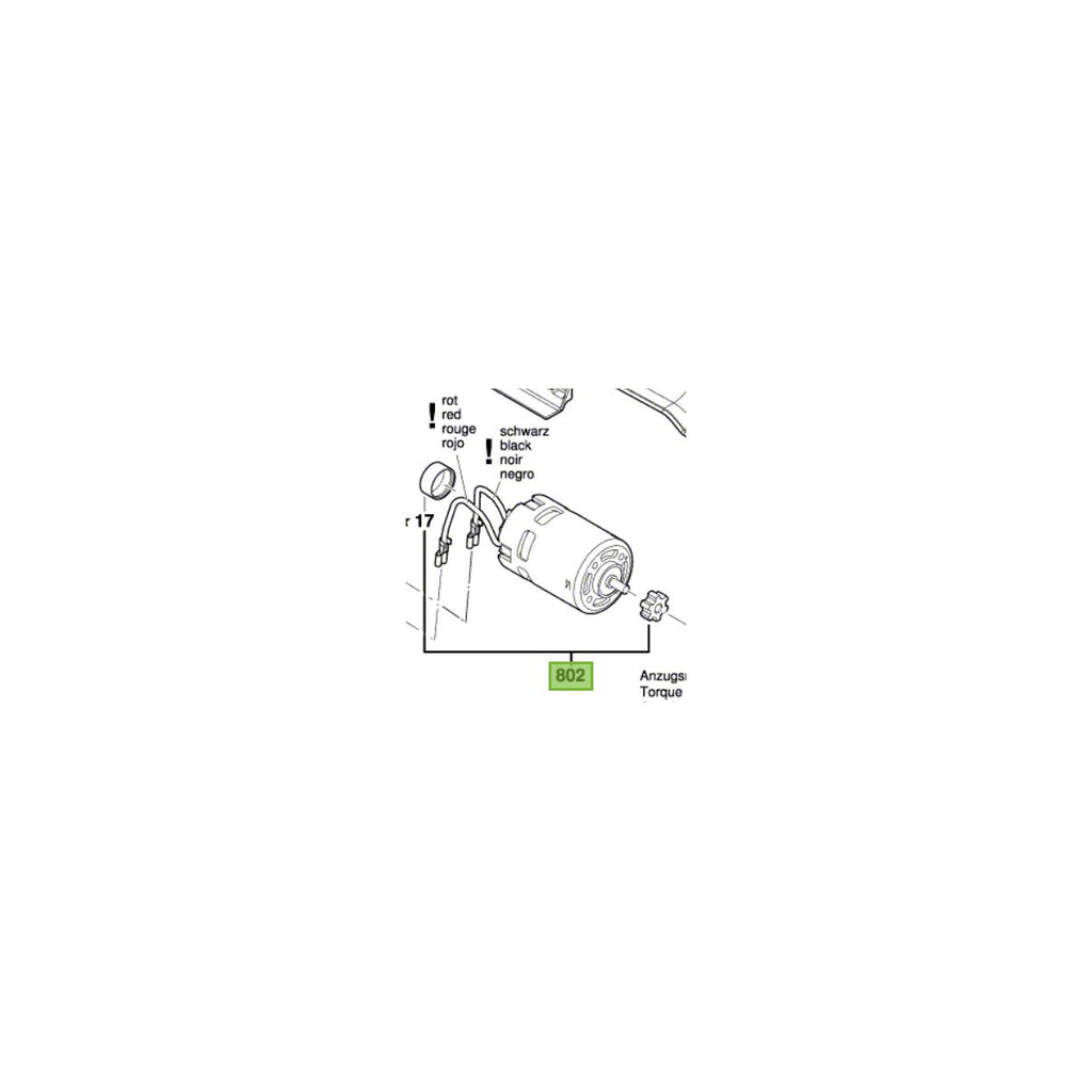  Bosch Moteur à Courant Continu 18V Pour Meuleuse GWS18V-LI, GWS18-125V-LI, GGS18 V-LI (16170006B0)