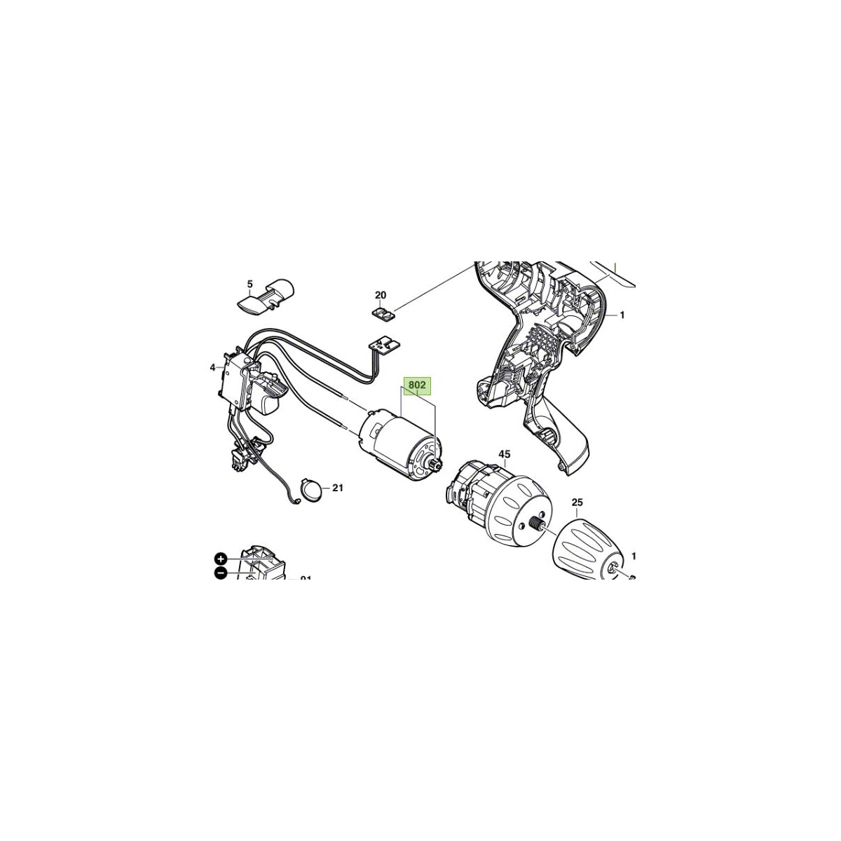  Bosch Moteur à Courant Continu Pour Perceuse PSR 14.4-2 (2609199138)