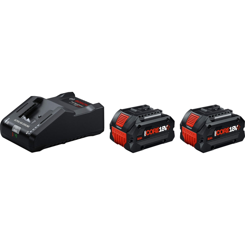  Bosch Pack De 2 Batteries GBA 18V ProCORE+ 8.0Ah Professional Avec Chargeur GAL 18V-160 (1600A02X03)
