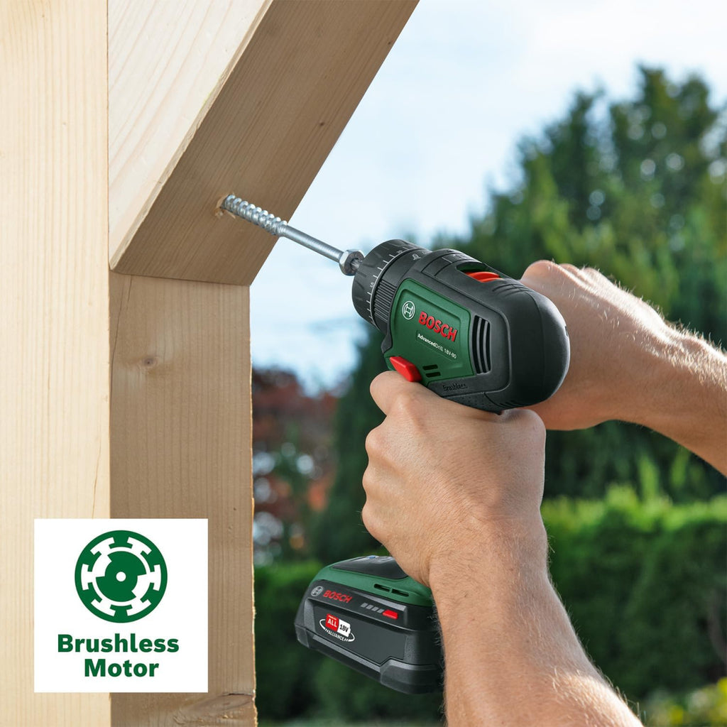  Bosch Perceuse, Visseuse Sans Fil 18V Advanced Drill 18V-80 QuickSnap (06039E2000)