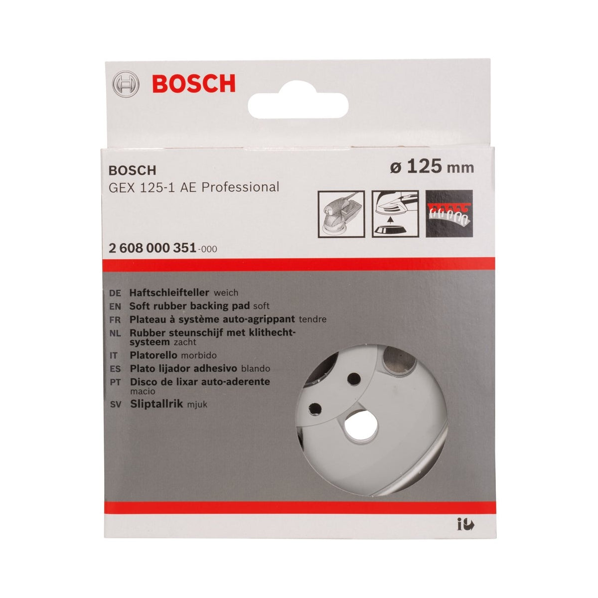 Bosch Plateau De Ponçage Extra-tendre Pour GEX125-1AE (2608000351)