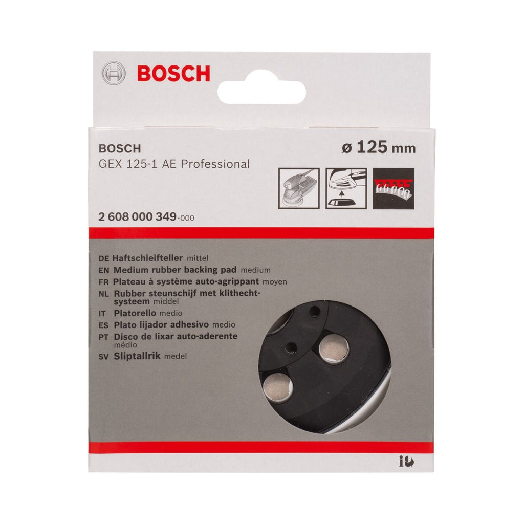  Bosch Plateau De Ponçage Mi-dur Pour GEX125-1AE, GEX12V-125, GEX18V-125 (2608000349)