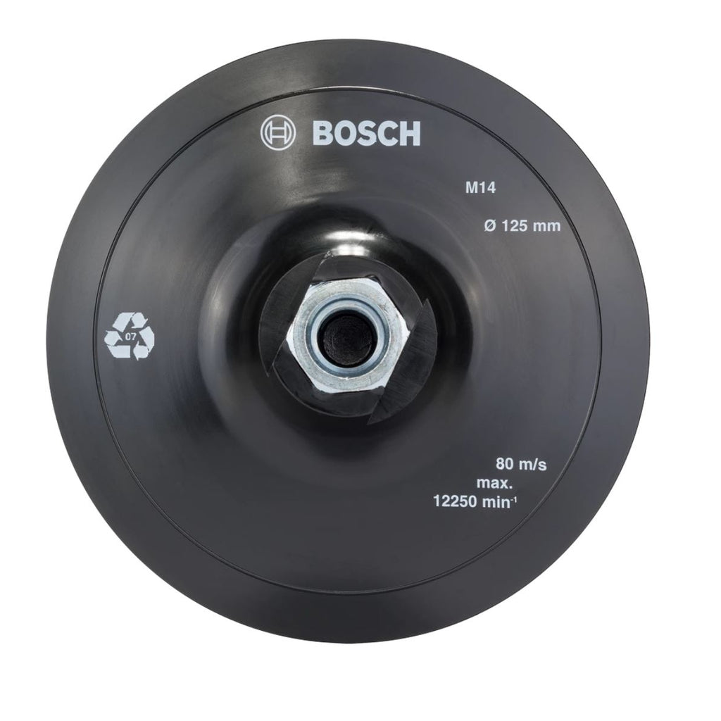  Bosch Plateau De Ponçage ø125mm Pour Meuleuse D'angle M14 (2608601077)
