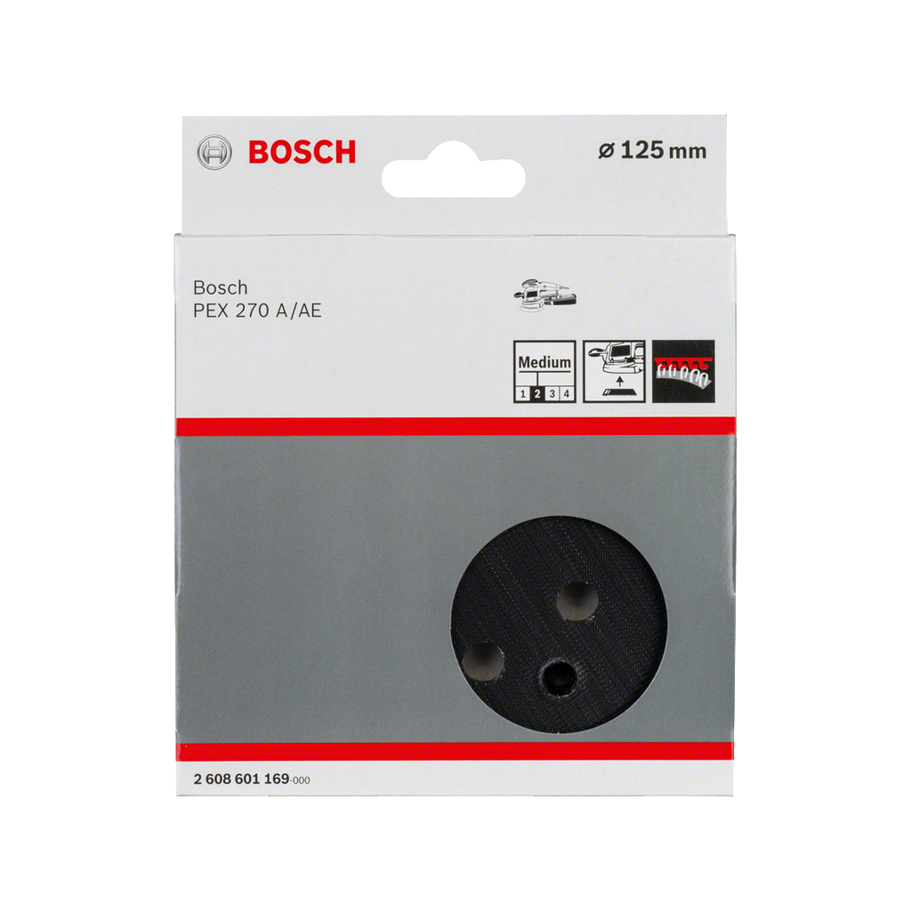  Bosch Plateau De Ponçage Pour Ponceuse Excentrique ø125mm (Medium) PEX270 (2608601169)