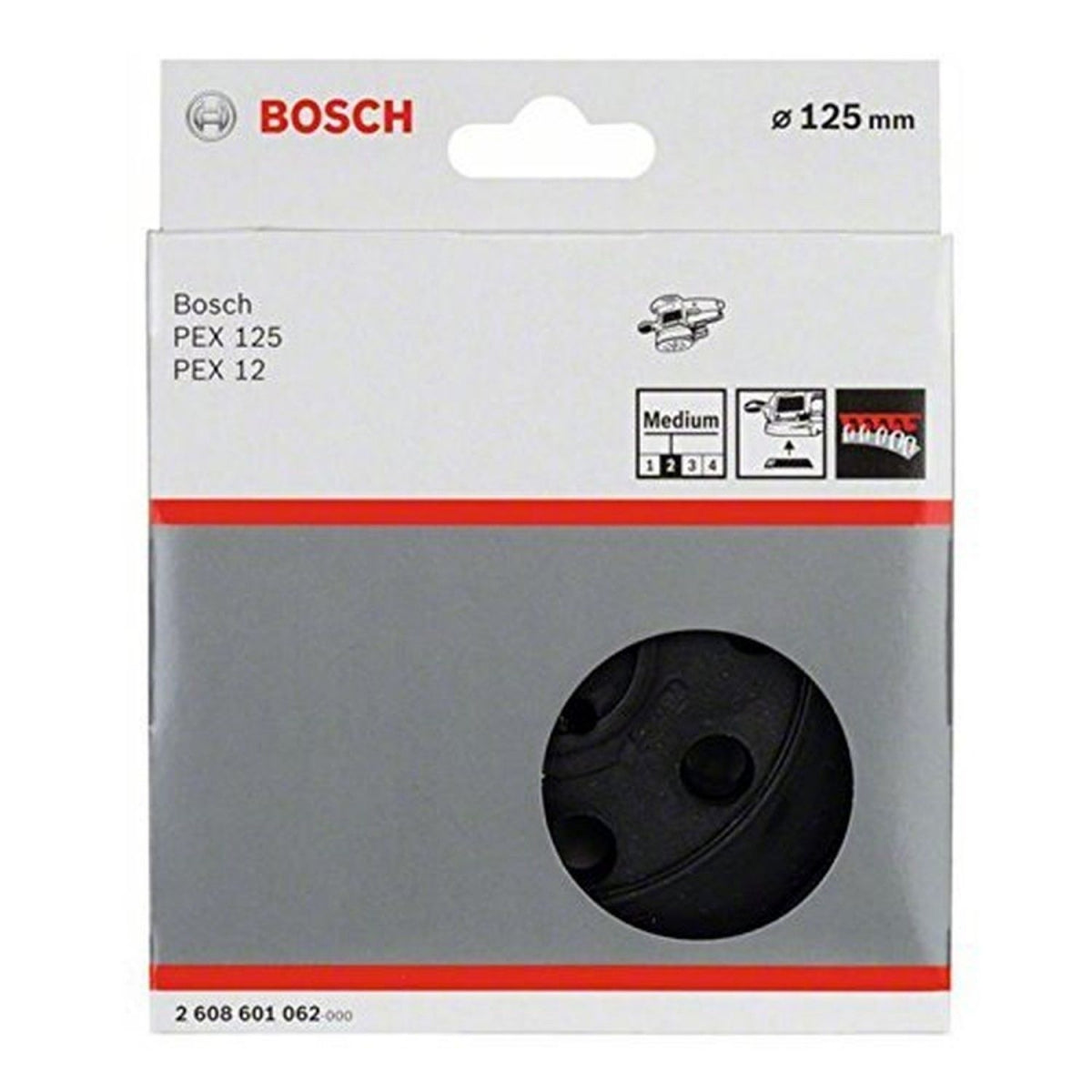  Bosch Plateau De Ponçage Pour Ponceuse Excentrique ø125mm PEX125, PEX12 Et PEX12A (2608601062)