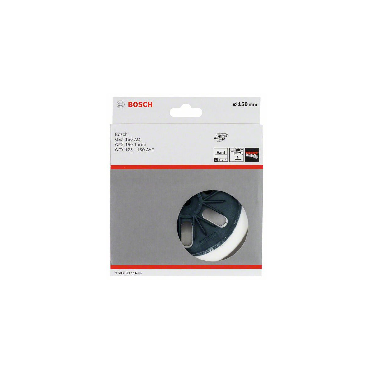  Bosch Plateau De Ponçage Pour Ponceuse Excentrique ø150mm (DUR) GEX150, (2608601116)
