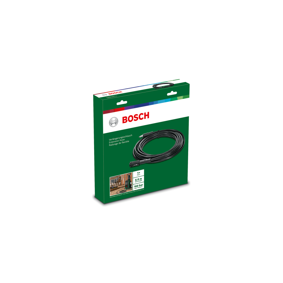  Bosch Rallonge 6m De Flexible Pour Nettoyeur Haute-pression 160 Bars (F016800482)