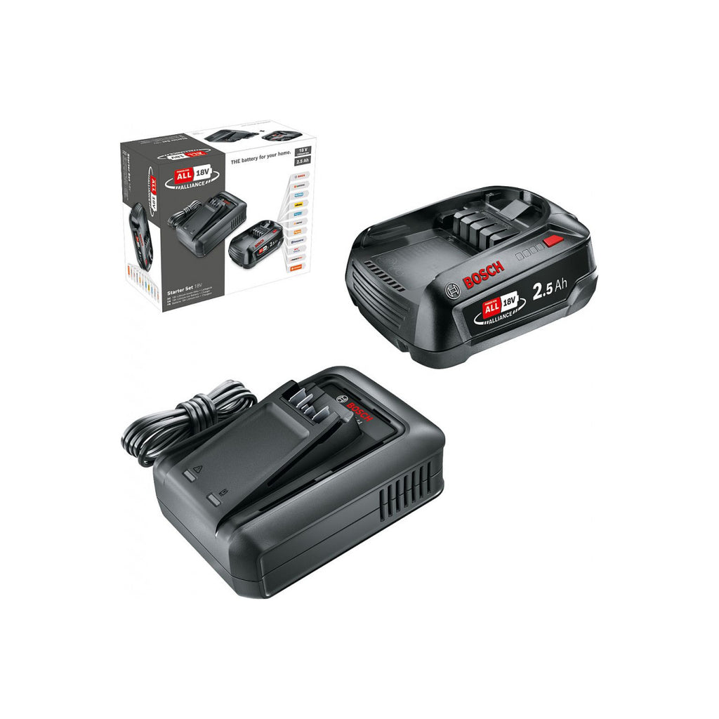  Bosch Starter Set Batterie PBA 18V 1x2.5Ah Avec Chargeur AL 18V-44 (1600A031T4)