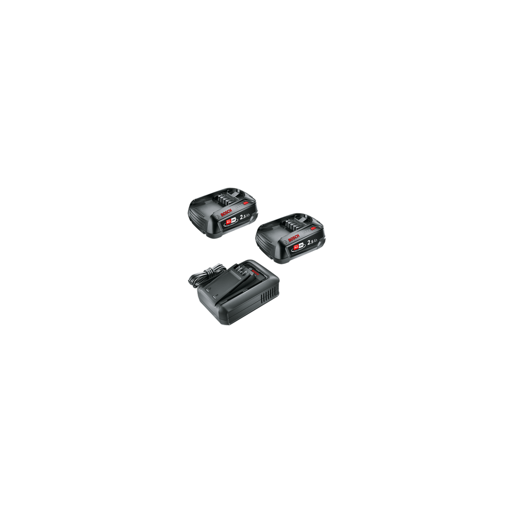  Bosch Starter Set Batterie PBA 18V 2x2.5Ah Avec Chargeur AL 18V-44 (1600A031T5)